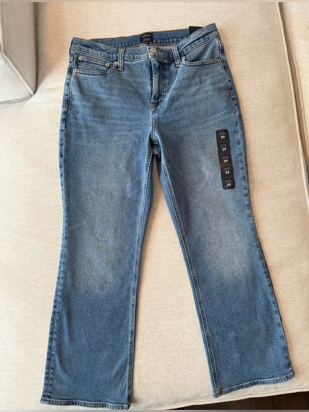 J. Crew Mid-Rise Flare Crop Leg Jeans - Picture 2 of 3